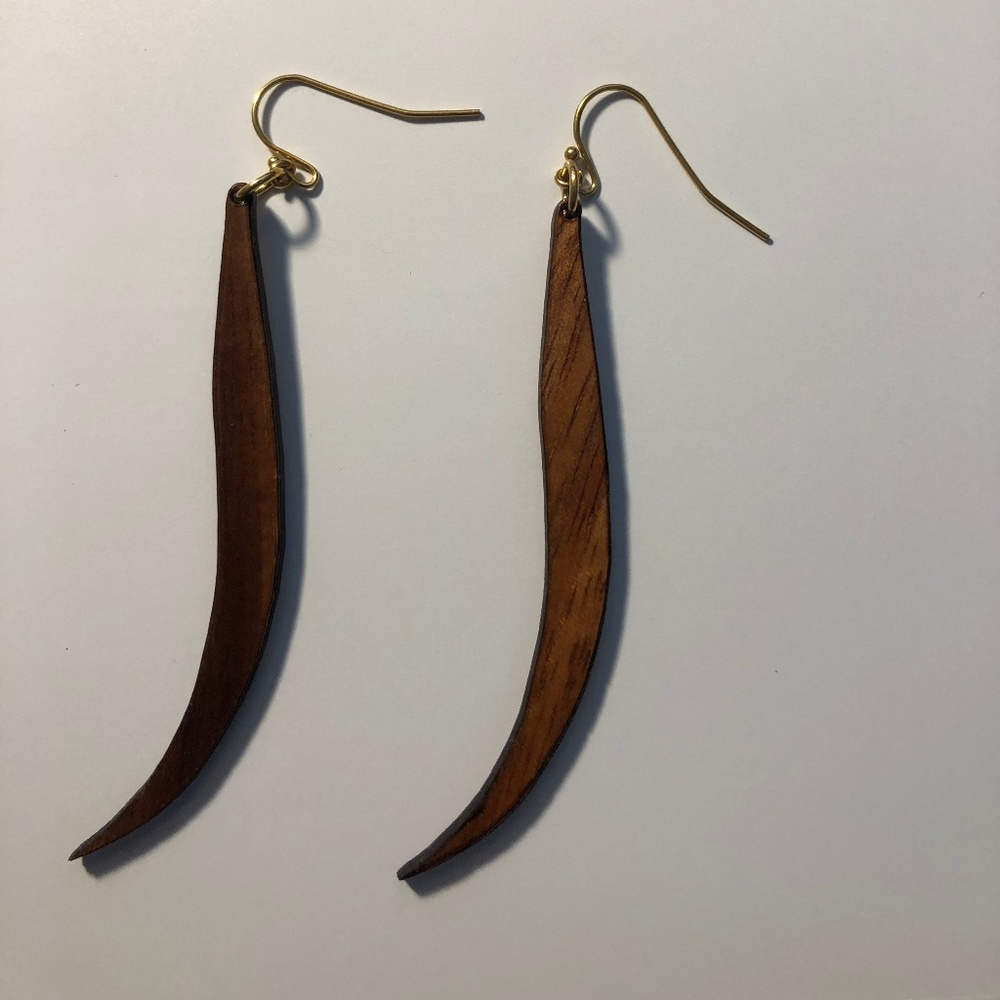 Real oak earrings